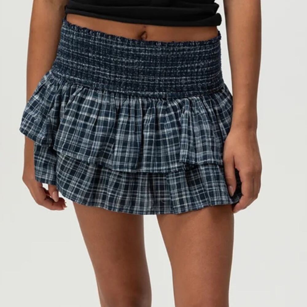 BDG Urban Outfitters Blue Plaid Tilly Skort - Picture 1 of 9